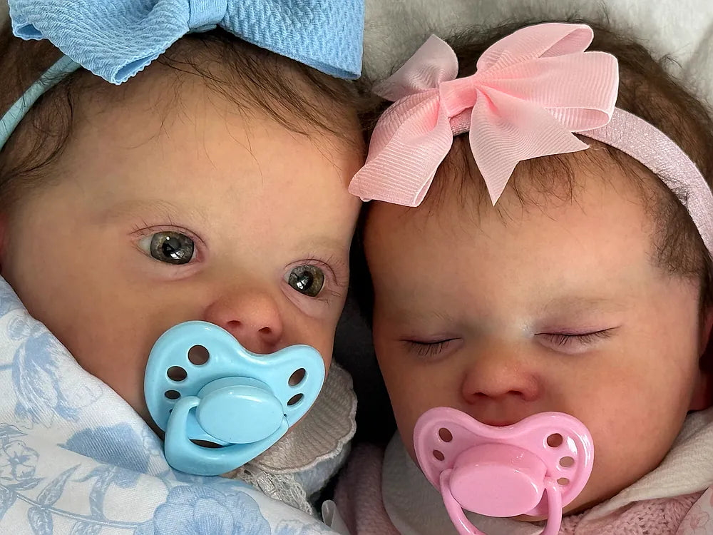 Reborn Muñecos Gemelos Pablo y Alice | Niño y Niña | 56cm | 3.400 Kg