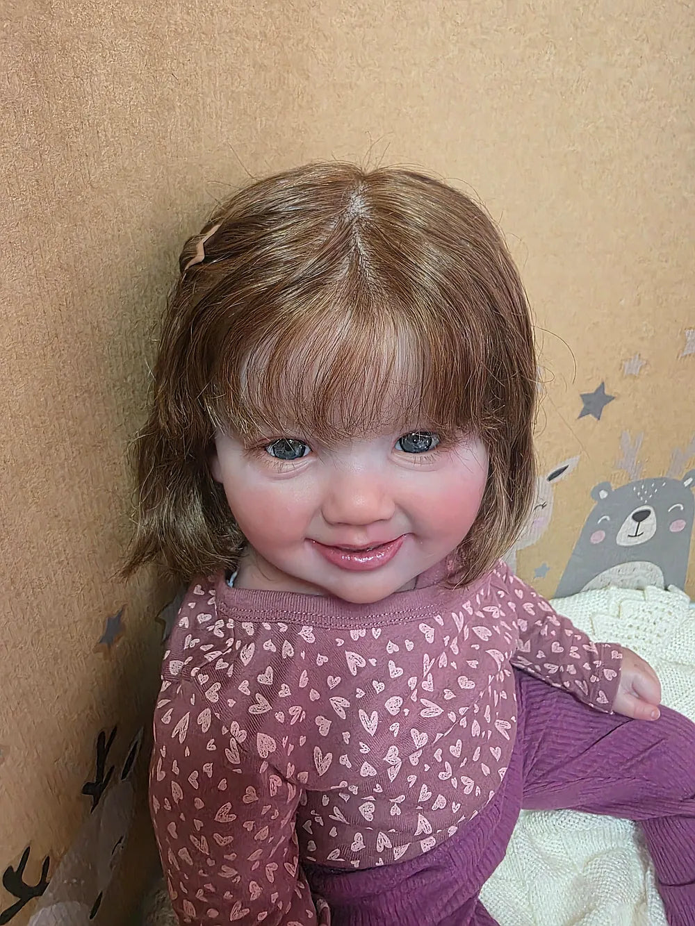 Muñeca Reborn Vick Realista Niña 3 anõs  68cm / 4.900 kg