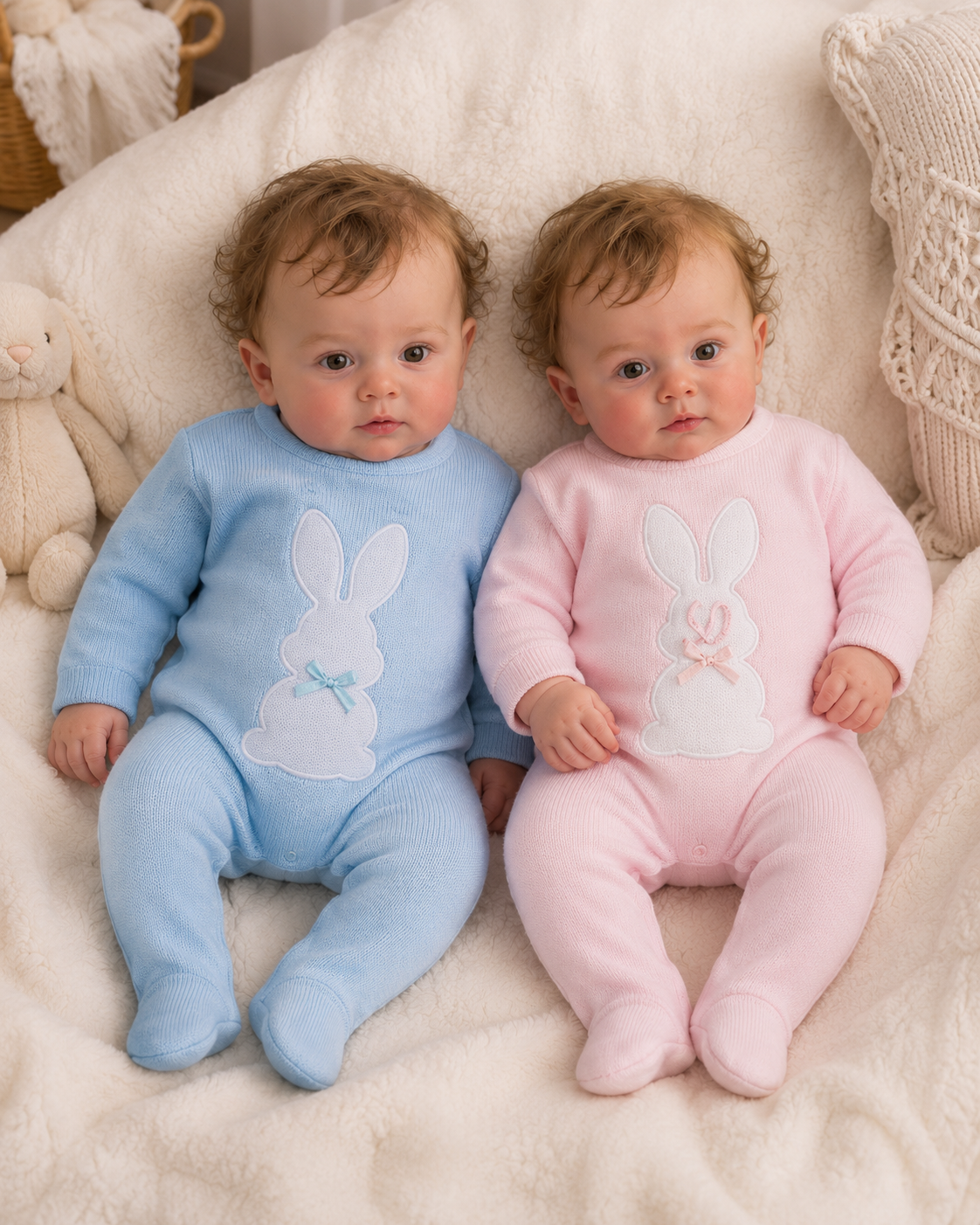 Reborn Muñecos Gemelos Gabriel y Isabela | Niño y Niña | 55cm | 3.100 Kg