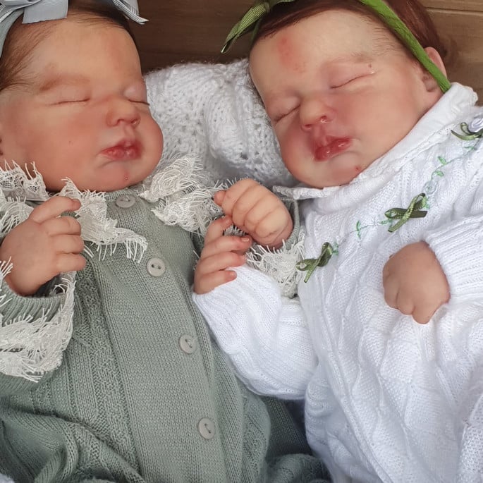 Reborn Muñecas Gemelas Lua y Camila| Ninãs | 56cm | 2.800 Kg